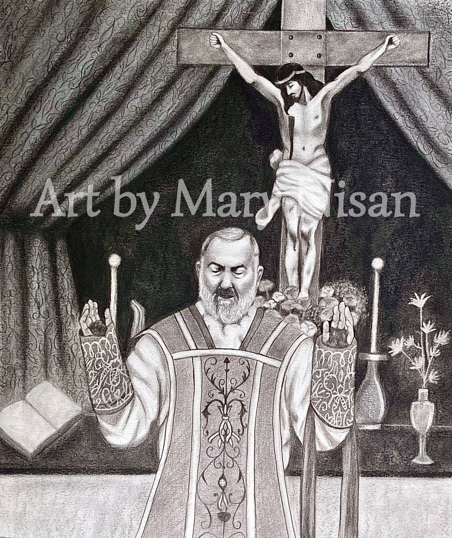 St Padre Pio Celebrating Mass